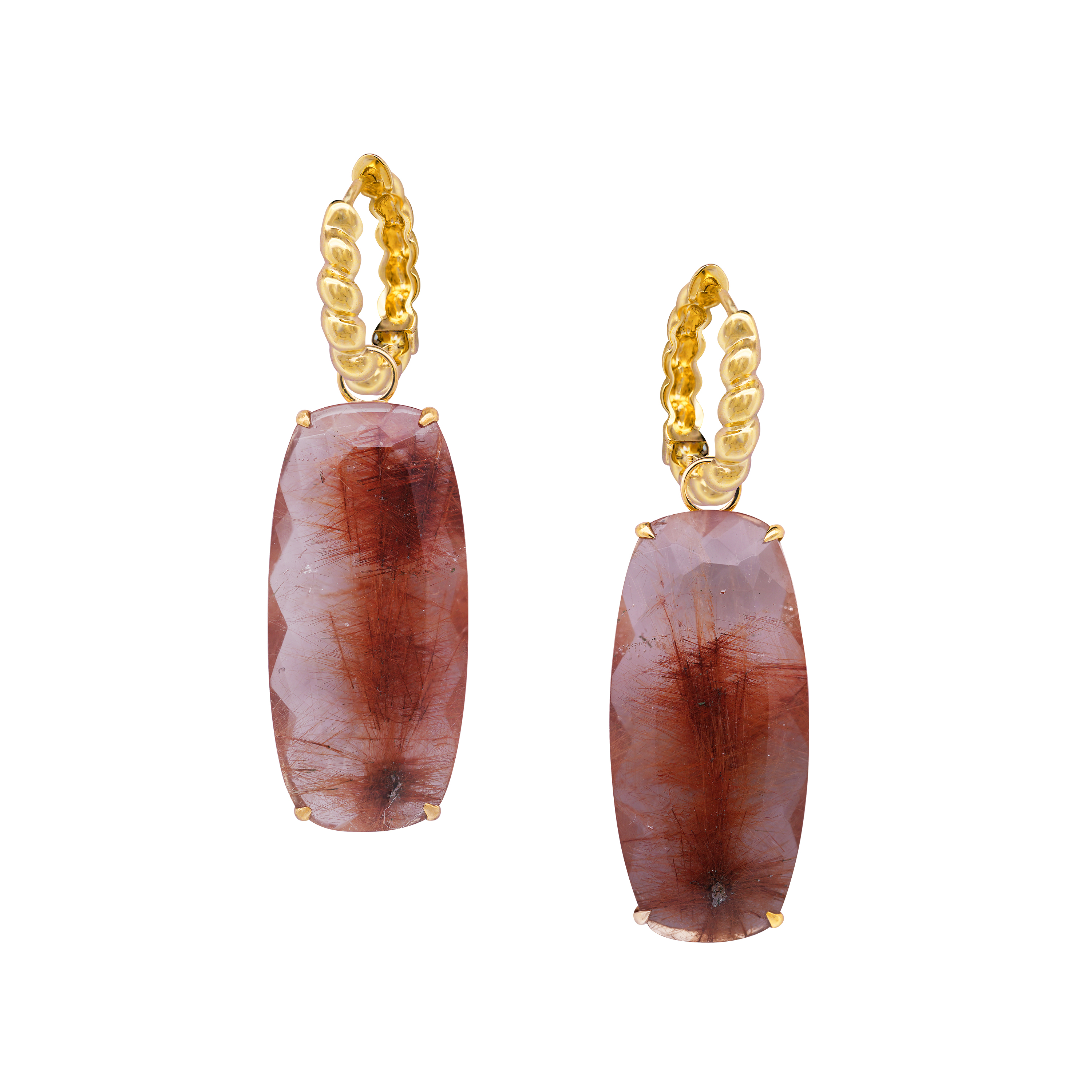 Amor Copper Rutilated Quartz Earrings